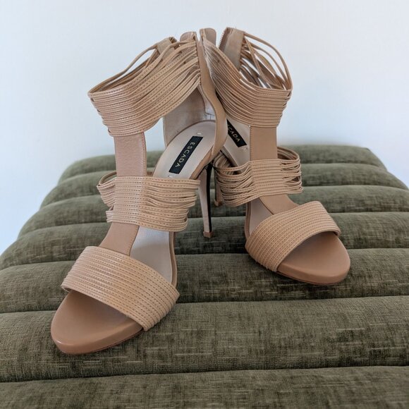 Escada Strappy Nude Heels Size 7.5 | Curated Revival - Picture 2 of 2